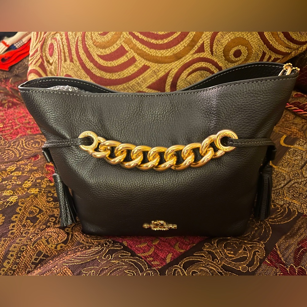 Coach CE555 Andy Crossbody In Gold/Black Pristine condition!